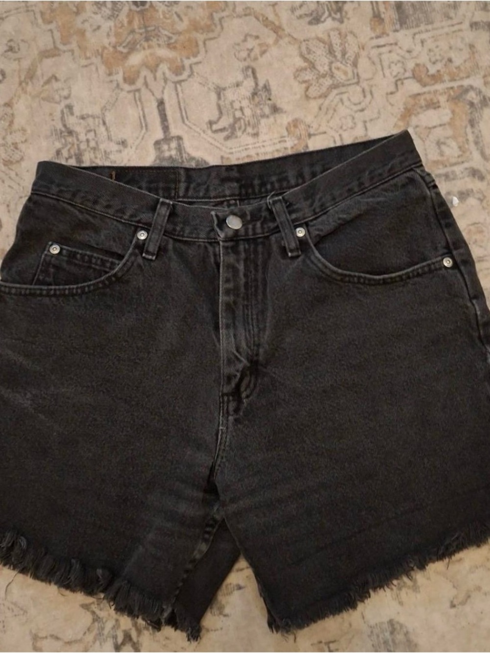 Wrangler Black Denim Jeans with Tan Leather Patch
